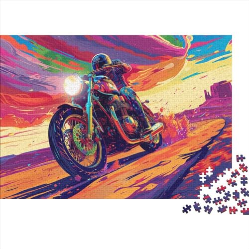 Puzzle für Erwachsene 1000 Teile Motorrad-Puzzle für Erwachsene Puzzle Holzpuzzle Lernspielzeug Familienspiele Größe 50x75cm von LiJianXXO