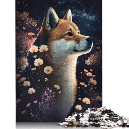 Puzzle für Erwachsene 1000 Teile Space Corgi-Puzzle für Kinder, Holzpuzzle, Heimkunstdekor, Größe: 75 x 50 cm von LiJianXXO