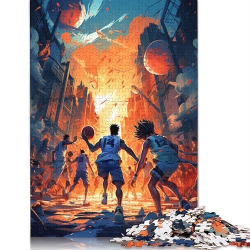 Puzzle für Erwachsene 1000 Teile Straßenbasketball-Puzzle für Erwachsene Holzpuzzle Familienpuzzlespiel Größe: 75 x 50 cm von LiJianXXO