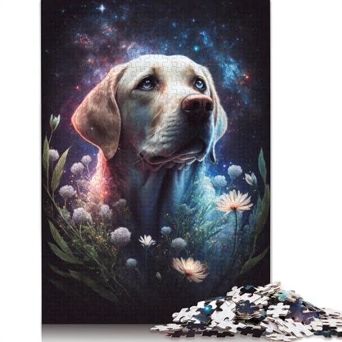 Puzzle für Erwachsene 1000 Teile Weltraum-Labrador-Puzzle für Erwachsene, Kartonpuzzle, tolles Geschenk für Erwachsene und Kinder, Größe: 38 x 26 cm von LiJianXXO