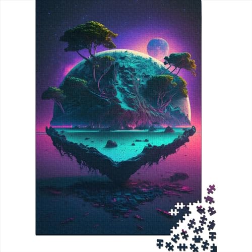 Puzzle für Erwachsene Island Planet, 500-teiliges Puzzle für Erwachsene, Holzpuzzle, geeignet für Erwachsene und Kinder ab 12 Jahren, Rätselgröße 52 x 38 cm von LiJianXXO