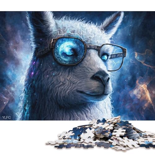 Puzzle für Erwachsene Magic Dream Alpaca 1000-teiliges Puzzle aus Karton für Erwachsene und Kinder ab 12 Jahren. Anspruchsvolle Puzzles für Erwachsene 38x26cm/1000 Teile von LiJianXXO