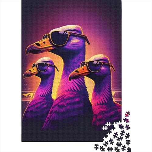 Puzzle für Erwachsene Neon Nights Trio, 500 Teile, Puzzle für Erwachsene und Kinder, Holzpuzzle für Erwachsene und Kinder ab 12 Jahren, Lernspiel, Größe 52 x 38 cm von LiJianXXO