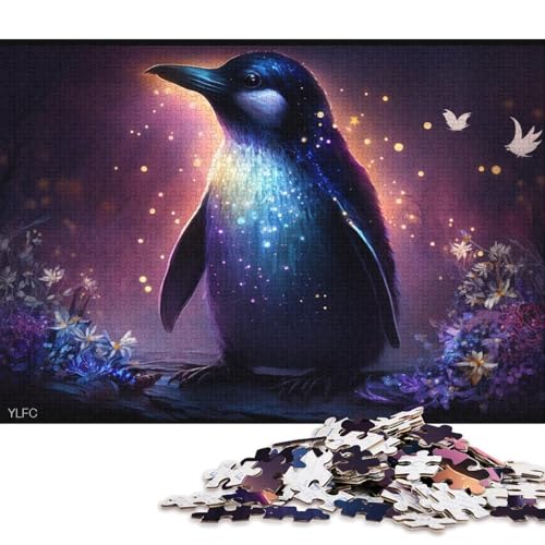 Puzzle für Erwachsene Pinguine im Dschungel, 1000 Teile, Holzpuzzle für Jugendliche und Kinder, einzigartiges Herausforderungsspiel 75x50cm/1000 Teile von LiJianXXO