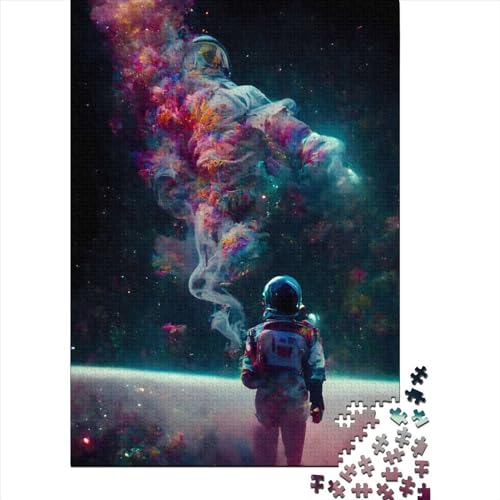 Puzzle für Erwachsene Space Smoke, 500 Teile, Puzzle für Erwachsene, Holzpuzzle für Erwachsene und Kinder ab 12 Jahren, anspruchsvolles Spiel, Größe 52 x 38 cm von LiJianXXO