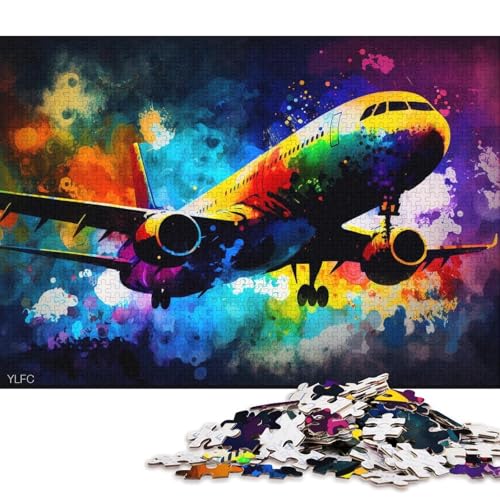 Puzzle für Erwachsene mit 1000 Teilen, Bunte Flugzeuge, Puzzle für Erwachsene, lustige Puzzlespiele aus Karton (Größe 38 * 26 cm) von LiJianXXO