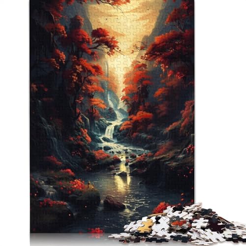 Puzzle für Erwachsene und Kinder, 1000 Teile, Psychedelisches Berg-Puzzle, Karton-Puzzle, Heimdekoration, Puzzlegröße: 38 x 26 cm von LiJianXXO