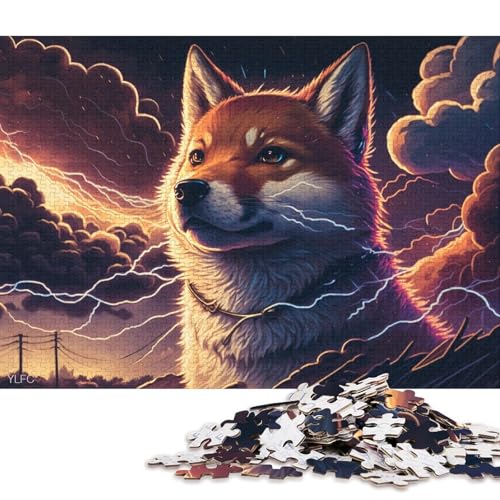 Puzzle für Erwachsene und Kinder, Fantasie-Puzzle Shiba Inu, 1000 Teile, Kartonpuzzle für Erwachsene und Kinder ab 12 Jahren, entspannend, intellektuell, pädagogisch wertvoll 38x26cm/1000 Teile von LiJianXXO