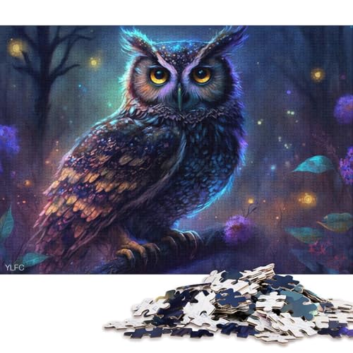 Puzzle für Erwachsene und Kinder, magischer Vogel und Eule, 1000-teiliges Puzzlespiel, Papppuzzle für Erwachsene und Kinder ab 12 Jahren, Heimkunstdekor 38x26cm/1000 Teile von LiJianXXO