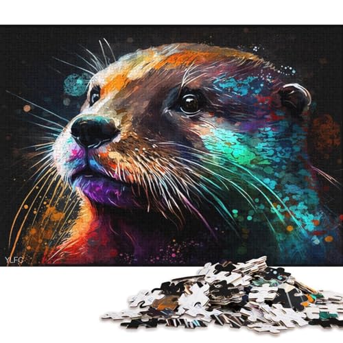 Puzzle für Kinder, Bunter Otter, 1000-teiliges Puzzle aus Pappe für Erwachsene und Kinder ab 12 Jahren, Lernspiel (Größe 38 * 26 cm) von LiJianXXO