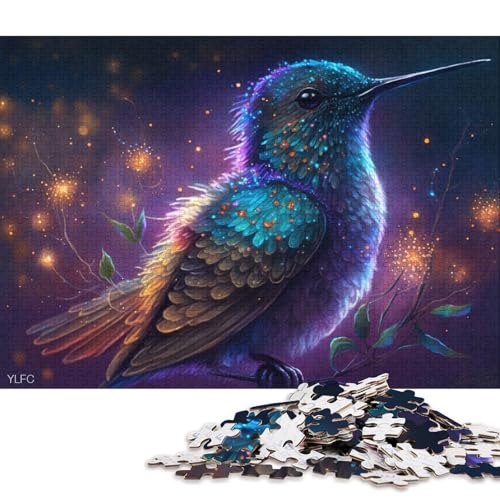 Puzzle für Kinder, Kolibri im Wald, 1000 Teile, Puzzle für Erwachsene, Holzpuzzle für Erwachsene und Kinder ab 12 Jahren, Lernspiele 75x50cm/1000 Teile von LiJianXXO