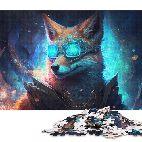 Puzzle für Kinder, Magic Art Fox, 1000 Teile, Puzzle für Erwachsene, Kartonpuzzle für Erwachsene und Kinder ab 12 Jahren, Lernspiele 38x26cm/1000 Teile von LiJianXXO