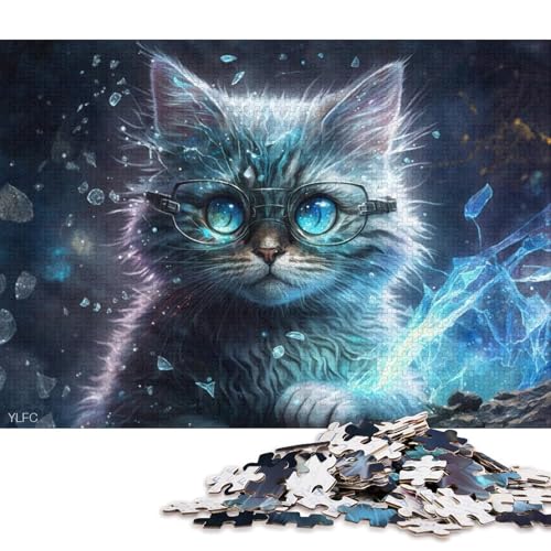 Puzzle für Kinder, Magic Kitten Warrior, 1000 Teile, Puzzle für Erwachsene, Holzpuzzle für Erwachsene und Kinder ab 12 Jahren, Lernspiele 75x50cm/1000 Teile von LiJianXXO