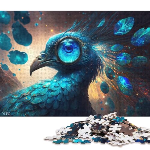 Puzzle für Kinder, Magischer Pfauenkrieger, 1000 Teile, Puzzle für Erwachsene, Kartonpuzzle für Erwachsene und Kinder ab 12 Jahren, Lernspiele 38x26cm/1000 Teile von LiJianXXO