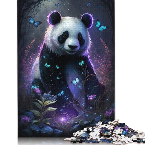 Puzzle für Kinder, Panda-Blumen-Galaxie, 1000-teiliges Puzzle aus Holz für Erwachsene und Kinder ab 12 Jahren, anspruchsvolles Spiel, Größe: 75 x 50 cm von LiJianXXO