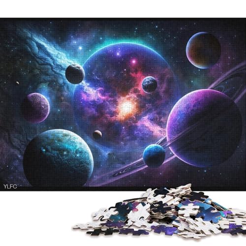 Puzzle für Kinder, Universum, Galaxie, Planet, 1000-teiliges Puzzle, Kartonpuzzle für Erwachsene und Kinder ab 12 Jahren, Lernspiel (Größe 38 * 26 cm) von LiJianXXO