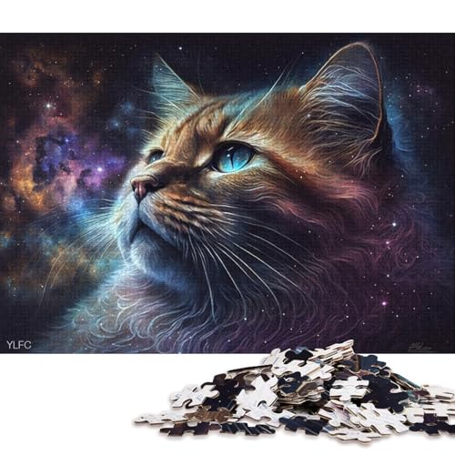 Puzzle für Kinder Cosmic Galaxy Garfield, 1000-teiliges Puzzlespiel, Holzpuzzle für Erwachsene und Kinder ab 12 Jahren, Lernspiel, Herausforderungsspielzeug (Größe 75 * 50 cm) von LiJianXXO