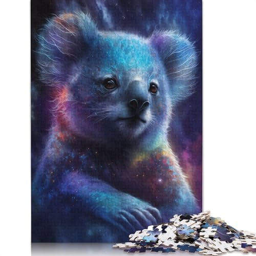 Puzzle für Teenager, Galaxie-Tier, Koala, 1000 Teile, Puzzle aus Holz, Puzzle für Erwachsene und Kinder, Puzzle für Erwachsene, Geschenke, Größe: 75 x 50 cm von LiJianXXO