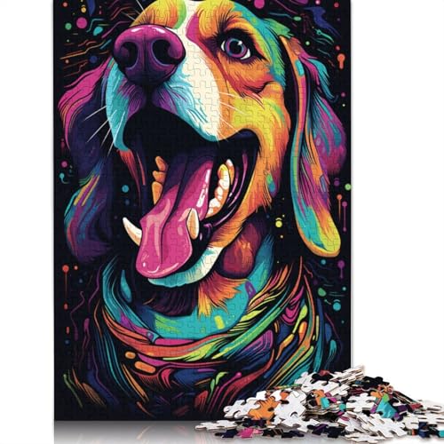 Puzzle mit 1000 Teilen, Beagle-Tier, für Erwachsene und Kinder, Kartonpuzzle für Familienspaß und Spieleabend, 38 x 26 cm von LiJianXXO