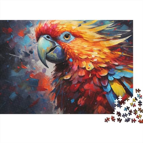 Puzzle zum Ausmalen, Papageien-Malen, Puzzle für Erwachsene, 1000 Teile, Holzpuzzle, geeignet für Erwachsene und Kinder ab 12 Jahren, für Familienspaß, Größe 50 x 75 cm von LiJianXXO