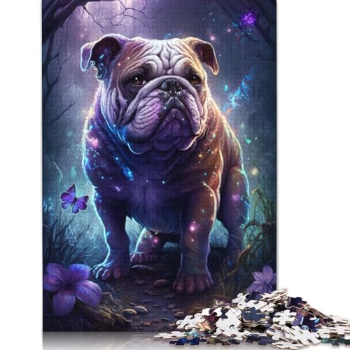 Puzzles für Erwachsene, 1000 Puzzles, Bulldogge, Blume, Galaxie, Puzzle für Kinder, Holzpuzzle, Dekomprimieren, geistiges Lernspielzeug, Größe: 75 x 50 cm von LiJianXXO