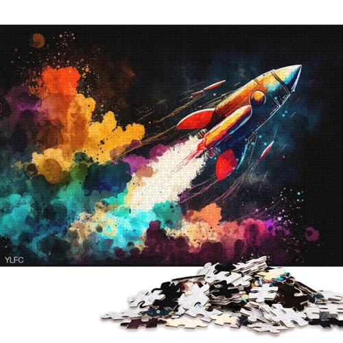 Puzzles für Erwachsene, 1000 Puzzles, Bunte Raketen-Puzzles für Erwachsene, Holzpuzzles, tolles Geschenk für Erwachsene (Größe 75 * 50 cm) von LiJianXXO