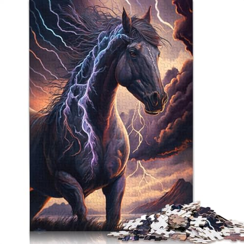 Puzzles für Erwachsene, 1000 Puzzles, Fantasie-Pferd, Puzzle für Kinder, Kartonpuzzle, Dekomprimieren, geistiges Lernspielzeug, Größe: 38 x 26 cm von LiJianXXO