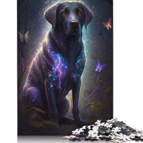 Puzzles für Erwachsene, 1000 Puzzles, Labrador-Blumen-Galaxie-Puzzle für Kinder, Holzpuzzle, entspannendes geistiges Lernspielzeug, Größe: 75 x 50 cm von LiJianXXO