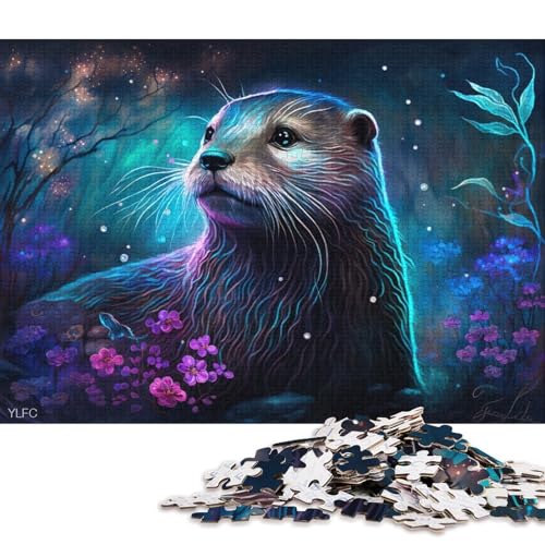 Puzzles für Erwachsene, 1000 Puzzles, Magic Otter, Puzzles für Erwachsene, Holzpuzzles, Lernspielzeug, Familienspiele (Größe 75 * 50 cm) von LiJianXXO