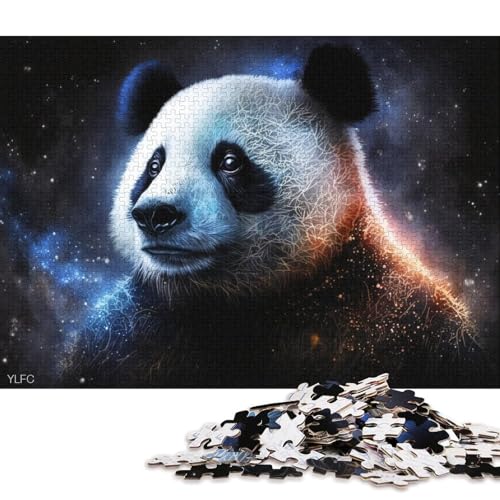 Puzzles für Erwachsene und Kinder Cosmic Panda, 1000-teiliges Puzzle für Erwachsene, Holzpuzzle für Erwachsene und Familien, pädagogisches Spielzeugpuzzle zum Stressabbau (Größe 75 * 50 cm) von LiJianXXO