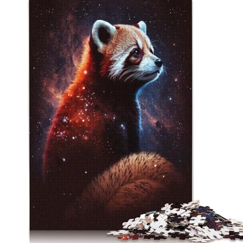 für Erwachsene, 1000-teiliges Puzzle Galaxy Red Raccoon, Puzzle für Erwachsene, Papppuzzle, Lernspiele für Erwachsene und Kinder (Größe 38 x 26 cm) von LiJianXXO