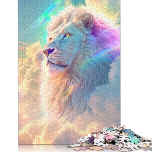 für Erwachsene 1000 Teile Puzzle Geschenke Fantasy Lion Puzzles Kartonpuzzles Pädagogisches Stressabbauspielzeug Puzzlegröße: 38x26cm von LiJianXXO