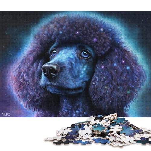 für Erwachsene Puzzle Cosmic Animal Pudel 1000-teiliges Puzzle für Erwachsene und Kinder ab 12 Jahren Kartonpuzzle Denkspiel 38x26cm/1000 Teile von LiJianXXO