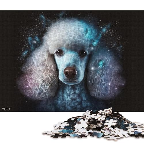 für Erwachsene Puzzle Cosmic Poodle 1000-teiliges Puzzle für Erwachsene und Kinder ab 12 Jahren, Kartonpuzzle, Denkspiel 38x26cm/1000 Teile von LiJianXXO