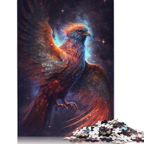 für Erwachsene Puzzle Galaxie Phönix Vogel Puzzle für Erwachsene 1000-teiliges Holzpuzzle für Erwachsene und Kinder ab 12 Jahren Rätselspiel Größe: 75x50cm von LiJianXXO