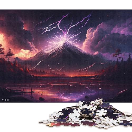 für Erwachsene Puzzle Mount Fuji, Japan 1000-teiliges Puzzle für Erwachsene und Kinder ab 12 Jahren Kartonpuzzle Denkspiel 38x26cm/1000 Teile von LiJianXXO