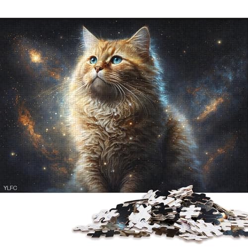 für Erwachsene Puzzle Universum Garfield Cat 1000-teiliges Puzzle für Erwachsene und Kinder ab 12 Jahren Holzpuzzle Denkspiel 75x50cm/1000 Teile von LiJianXXO