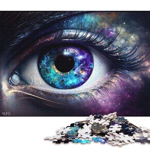 1000-teiliges Kartonpuzzle Galaktisches kosmisches Auge, Puzzle für Kinder, Kartonpuzzle, Spielzeug, Denkspiel (Größe 38 * 26 cm) von LiJianXXR