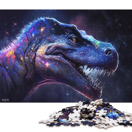 1000-teiliges Kartonpuzzle Galaxie, kosmische Dinosaurier für Kinder, Kartonpuzzle, Spielzeug, Denkspiel (Größe 38 * 26 cm) von LiJianXXR