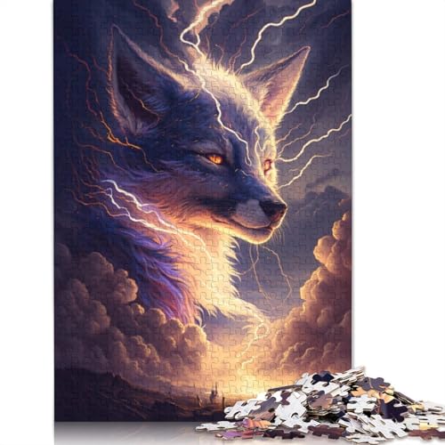 1000-teiliges Puzzle, Art Fantasy, weißer Fuchs, Puzzle für Erwachsene, Kartonpuzzle, Lernspiel für Erwachsene und Kinder, Größe: 38 x 26 cm von LiJianXXR