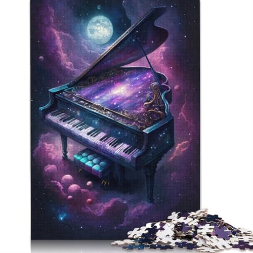 1000-teiliges Puzzle, Galaxy Piano-Puzzle für Erwachsene, Holzpuzzle, Lernspiel für Erwachsene und Kinder, Größe: 75 x 50 cm von LiJianXXR