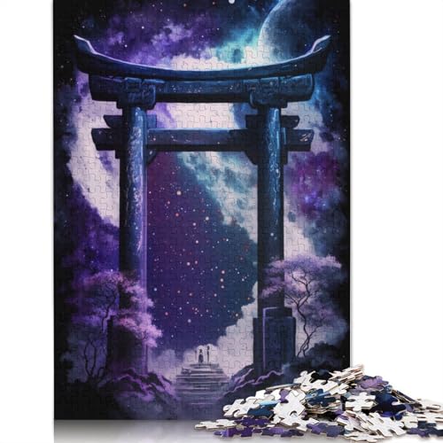 1000-teiliges Puzzle, Lernspiele, Galaxie, Japanisches Torii-Tor, Puzzle für Erwachsene, Kartonpuzzle, Lernspiel, Herausforderungsspielzeug (Größe 38 x 26 cm) von LiJianXXR