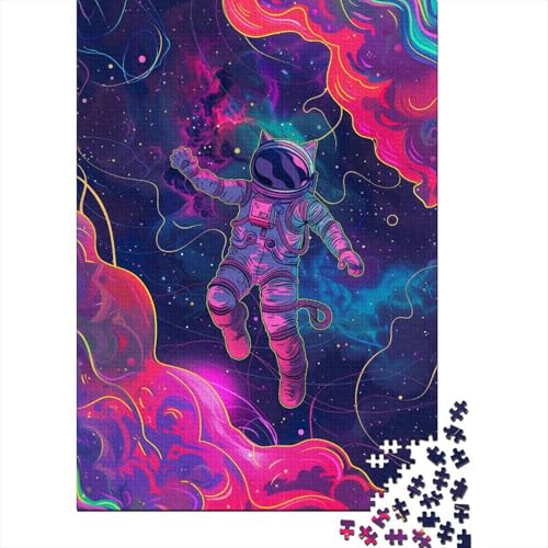 1000-teiliges Puzzle, Musik-Astronauten-Puzzle, Holzpuzzle, Lernspielzeug (Größe 75 x 50 cm) von LiJianXXR