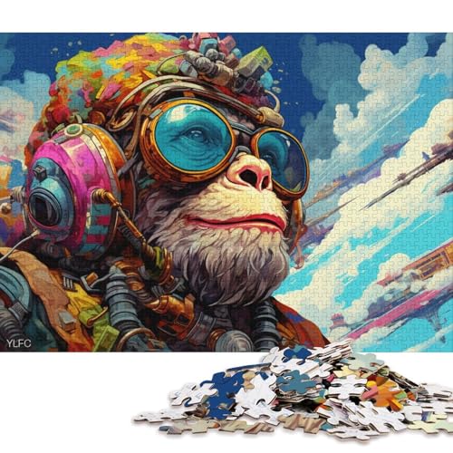 1000-teiliges Puzzle, Roboter-AFFE, Kunst-Puzzle, Holzpuzzle, Heimdekorations-Puzzle 75x50cm/1000 Stück von LiJianXXR