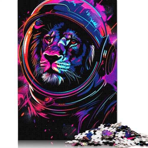 1000-teiliges Puzzle, Weltraum-Astronauten-Löwe, Puzzle für Kinder, Kartonpuzzle, Lernspiele für Erwachsene und Kinder, Größe 38 x 26 cm von LiJianXXR