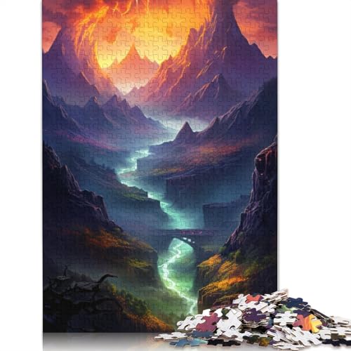 1000-teiliges Puzzle, riesige geschmolzene Landschaft, Puzzle für Kinder, Holzpuzzle, Weihnachtspuzzle, Geschenke, Größe 75 x 50 cm von LiJianXXR