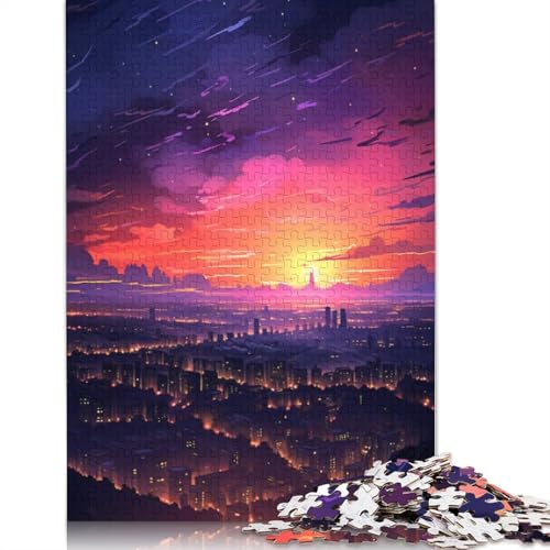 1000-teiliges Puzzle, schöner Sonnenuntergang, Puzzles für Holzplatten, Lernspiele, Heimdekorationspuzzle. Größe 75 x 50 cm von LiJianXXR