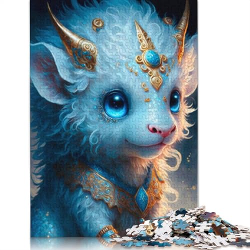 1000-teiliges Puzzle, süßes Drachenbaby, Puzzle für Erwachsene, Kartonpuzzle, dekomprimierendes geistiges Lernspielzeug, Größe 38 x 26 cm von LiJianXXR