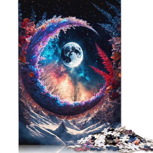 1000-teiliges Puzzle Cosmic Dream Moon Puzzles für Holzplattenpuzzles, Lernspiele, Heimdekorationspuzzle. Größe 75 x 50 cm von LiJianXXR