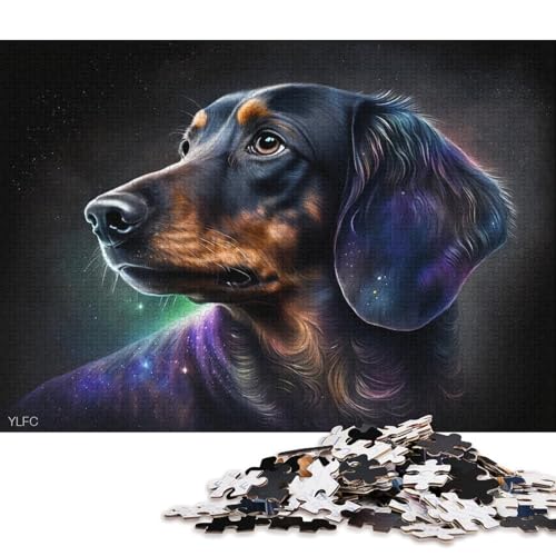 1000-teiliges Puzzle Cosmic Galaxy Chihuahua, Puzzle für Erwachsene, Kartonpuzzle, gutes Geschenk für Erwachsene und Kinder (Größe 38 * 26 cm) von LiJianXXR